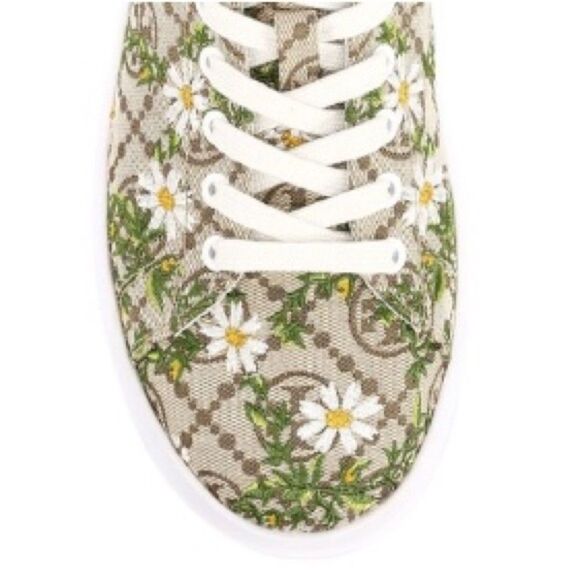 Tory Burch Women's T Monogram Howell Floral-embroidered Sneakers Size 7 - Picture 3 of 15
